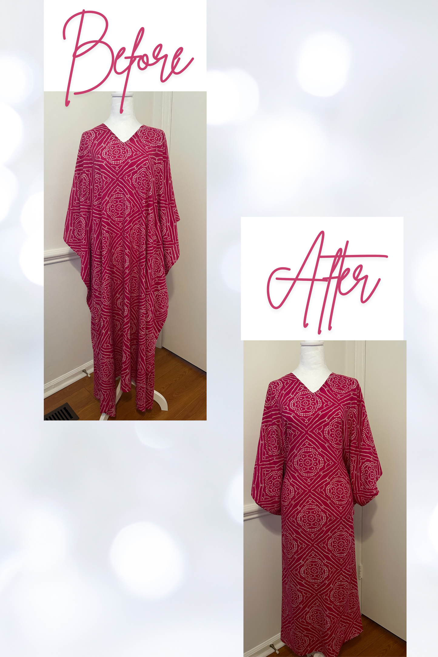 Coral Fuschia Long Caftan